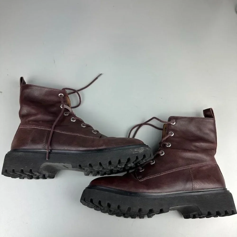 Madewell The Rayna Lace-Up Boot in Leather in Brown - Picture 7 of 9